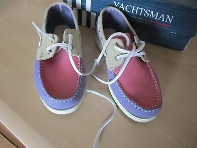 Yachtsman By Seafarer Leather Deck Shoes Size 4 • £12.99
