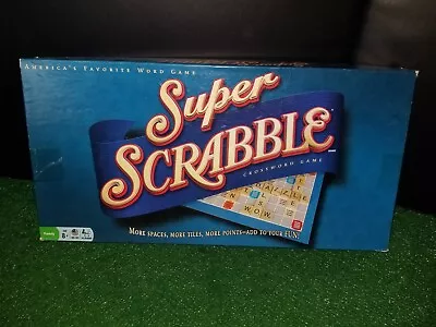 Super Scrabble Board Game Hasbro 200 Wood Letter Tiles Instructions Complete • $34.90