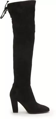 Vince Camuto Sz 6/36.5 Tapley OTK Boots Black Over-The-Knee Micro Suede $198 • $37.99