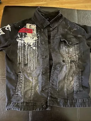 Punk Rock Denim Style Jacket Men's Size XXL Vintage Emo Grunge Metalhead • $29.99