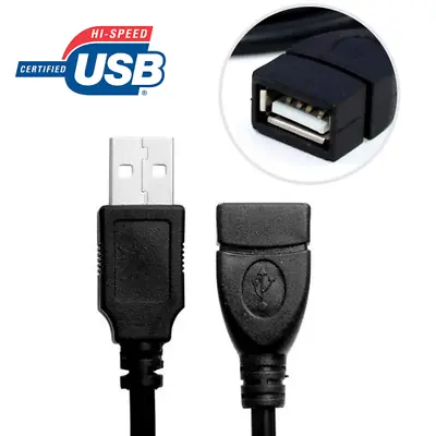 $4.69 • Buy USB 2.0 Extension Data Cable A Male To A Female Long Cord For MacBook & Computer