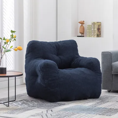 Cord Beanbag Sofa With Tufted Memory Foam Filling Bean Bag Chair Armchair FD • £109.99