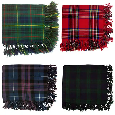 Highlander Kilt Fly Plaids Scottish Piper Tartan Men Highland Traditional Dress • £10.80