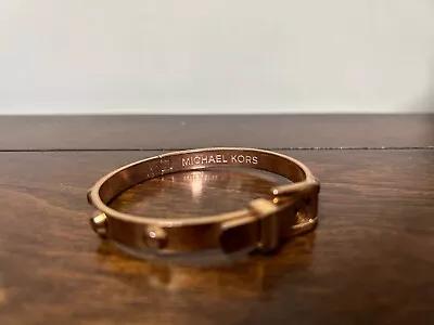Michael Kors Rose Gold Plated Studded Belt Buckle Bangle Bracelet • $18