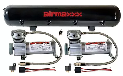 Airmaxxx 400 Pewter Air Compressors 5 Gallon Air Tank 200 Psi Air Suspension Kit • $335.95