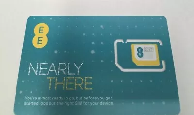 £0.99 • Buy New Pay As You Go Ee Network Triple Sim Card For Iphone 5,6,6plus,7,s6,s7,m10