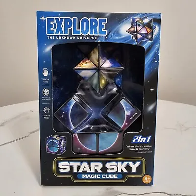 3D Flip Variety Star Sky Magnetic Magic Cube Shape Anti Stress Puzzle 2 In 1 • $17.87