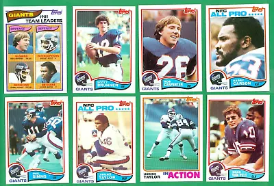 1982 Topps New York Giants Team Set  Nm  Simms   Lawrence Taylor Rc • $39.99