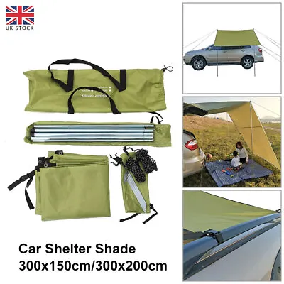 £19.98 • Buy Anti-UV Sun Car Awning Shelter Portable Canopy Side Fishing SUV Tarp Tent UK