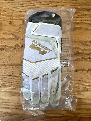 Miken Adult Gold MK7X Batting Gloves Extra Support Goat Skin Palm Pad MBGGLD • $24.99