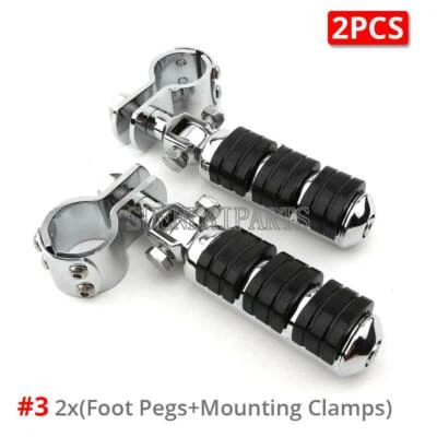 $35.20 • Buy Motorcycle Crash Bar Highway Foot Pegs For Yamaha V Star XVS 650 950 1100 1300