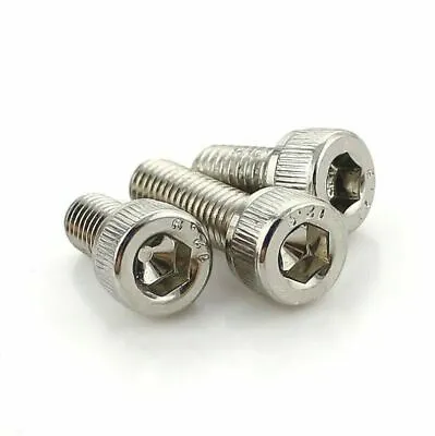 M7 Allen Screw Hex Socket Bolt Cap Head Screws White 12.9 Steel Length 10 - 40mm • $4.34