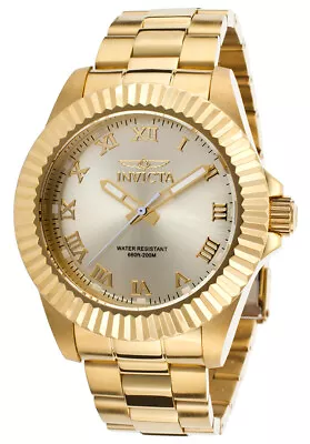 NEW!! Invicta Pro Diver Champagne Dial Gold-tone Roman Numerals Mens Watch • $64.95