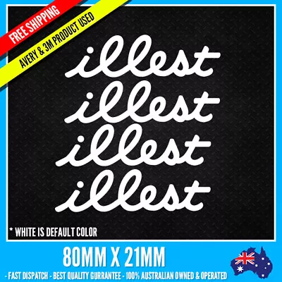 $5.95 • Buy 4 X Illest Scrawl Signature JDM Wheels Caliper Car Door Handle Decal Sticker