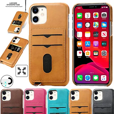 Case For IPhone 11 Pro Max Luxury Leather Wallet With Credit Card Holder Cover • £3.98