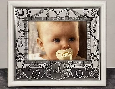 Malden 3.5x5 Pewter Baby Photo Picture Frame NIB • $12.99