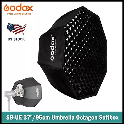 Godox SB-UE 37 /95cm Umbrella Octagon Softbox With Grid For Speedlight Flash • $79.99