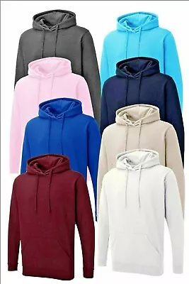 Mens Pullover Hoodie Fleece Sweatshirt Hoody Men Plain Hooded Jumper Top S -3XL • £9.75