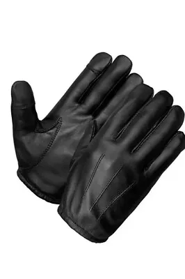 Police Touchscreen Cut Resistant  Lined Gloves - Leather Men Gloves. • $15.99