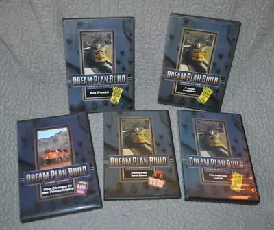 Lot Of 5 Dream Plan Build Railroad Video Dvd Series Real Rails Horseshoe Curve+ • $5