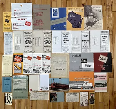 HUGE Lot Of VTG Milwaukee Road CMStP&P Collaterals - Timetables Menu Notepads • $9.99