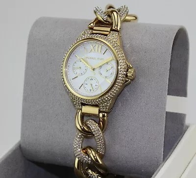 New Authentic Michael Kors Mini Camille Gold Twist Crystals Mk6842 Womens Watch • $199.99