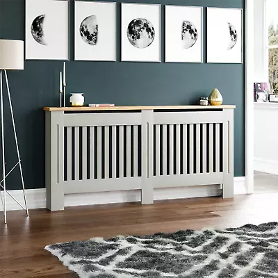 SALE Radiator Cover Extra Large Modern Cabinet Shelf MDF Grill Furniture Grey  • £32.81