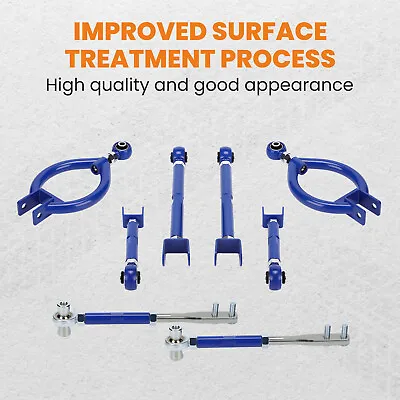 Adjustable Front Tension Rod Rear Camber Toe Traction Arms For Nissan 240sx S13 • $201.89