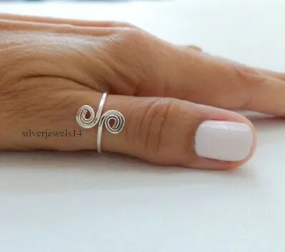 $17.25 • Buy Women Thumb 925 Sterling Silver Ring Adjustable Handmade Dainty Wrap Jewelry Ug4