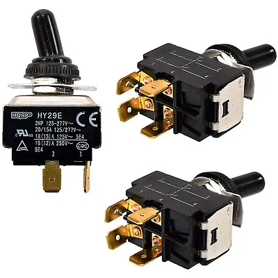 3-Pack HQRP 4-Pin Toogle Switch For HY29E ON-OFF Steampunk Applications Lamp • $17.95