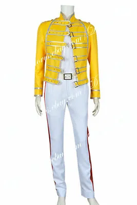 $20.68 • Buy Queen Band Cosplay Lead Vocals Freddie Mercury Costume Jacket Pants Top Outfit