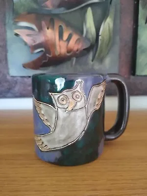 Parrot/Owl Mara Mug In Lead Free Stoneware Pottery Mug Coffee Tea Chocolate 16oz • $29.99