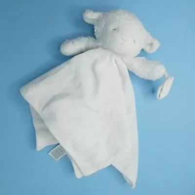 Carter's White Lamb Lovey Security Blanket Pacifier Holder 14x14 Matted Fur • $8.98