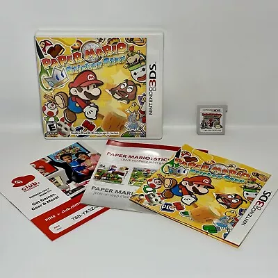 Paper Mario: Sticker Star (Nintendo 3DS 2012) Complete CIB Case & Game Tested • $26.97