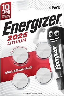 4 X Energizer CR2025 3V Lithium Coin Cell Battery 2025 DL2025 BR2025 Batteries • £4.89