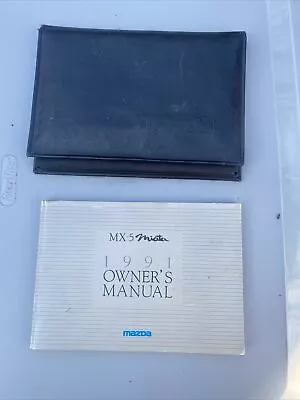 1991 Mazda Miata Owners Manual Warranty Booklet Case Cover • $45