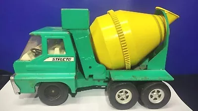 Vintage 1966 Structo Turbine Concrete Mixer Truck / Working Drum / Pressed Metal • $74