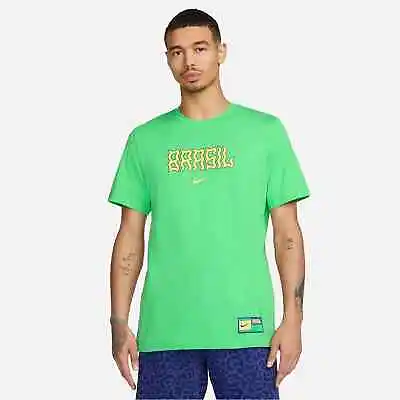 Nike Dri-FIT CBF Voice Brazil Men's T-Shirt DH7619-329 Green Size Small • $39.96