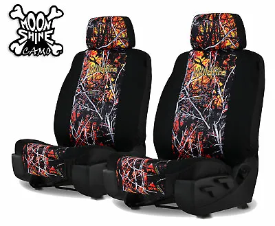 CANVAS WILDFIRE CAMO SEAT COVERS For A Pair Of Low Back Bucket Seats  • $39