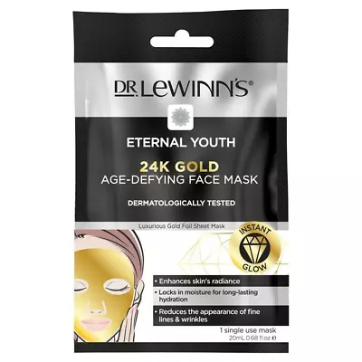 £9.36 • Buy Dr Lewinn's - Eternal Youth 24k Gold Face Mask Age Defying SINGLE SHEET