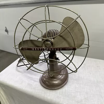 Vintage Westinghouse Desk Fan. Works But Broken Blades • $24