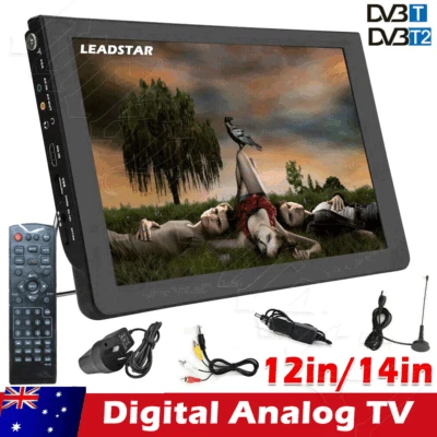 $98.99 • Buy Portable 12  Digital TV 1080P HD TFT LED Car USB HDMI TV Video Player Television