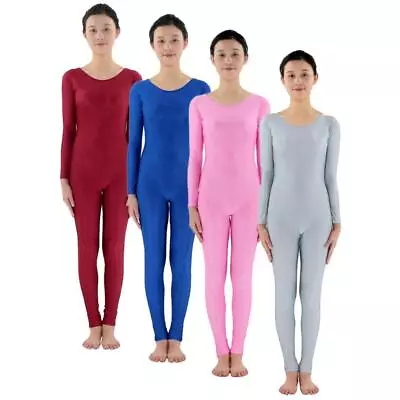 Adult Spandex Bodysuit Catsuit Dance Costume Stretch Unitard • £13.24