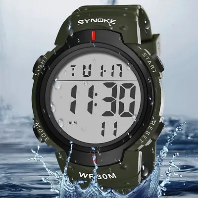 Men Military Digital Watch Backlight Sport Large Face Waterproof Wristwatch Gift • $7.67