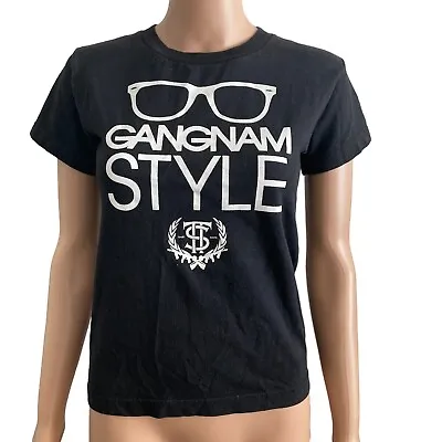 Gangnam Style Graphic T-Shirt Youth Size M Back White Spellout • $14.40