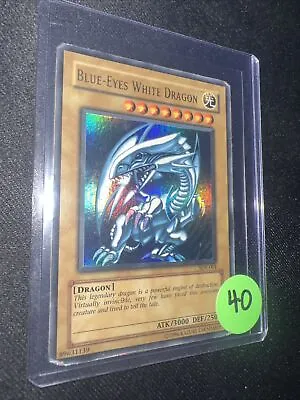 Blue Eyes White Dragon - SDK-001 Starter Deck Kaiba 2002 Yugioh Card • $22.22