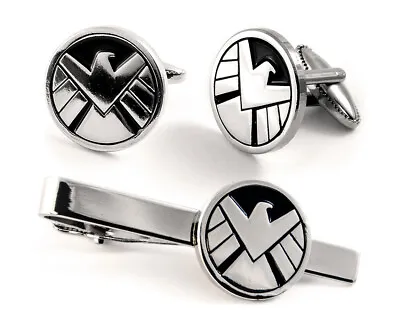 Agents Of Shield Cufflinks Marvel Avengers Tie Clip Geek Wedding Groomsman Gift • $9.95