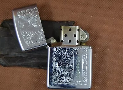 Old Zippo Lighter  With Leather Case Snapper Engraved On Front • £3.70