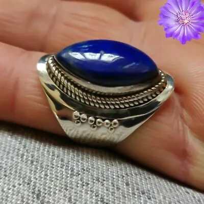 Lapis Lazuly Gemstone 925 Sterling Silver Handmade Ring Jewelry In All Size • $7.35