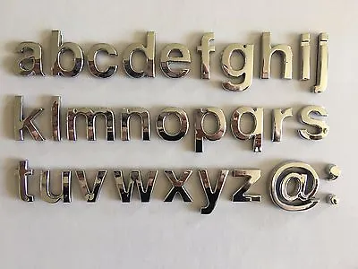 £1.49 • Buy Chrome 3D Self-adhesive Website Letter Car Boot Door Sticker Auto Lower Case 